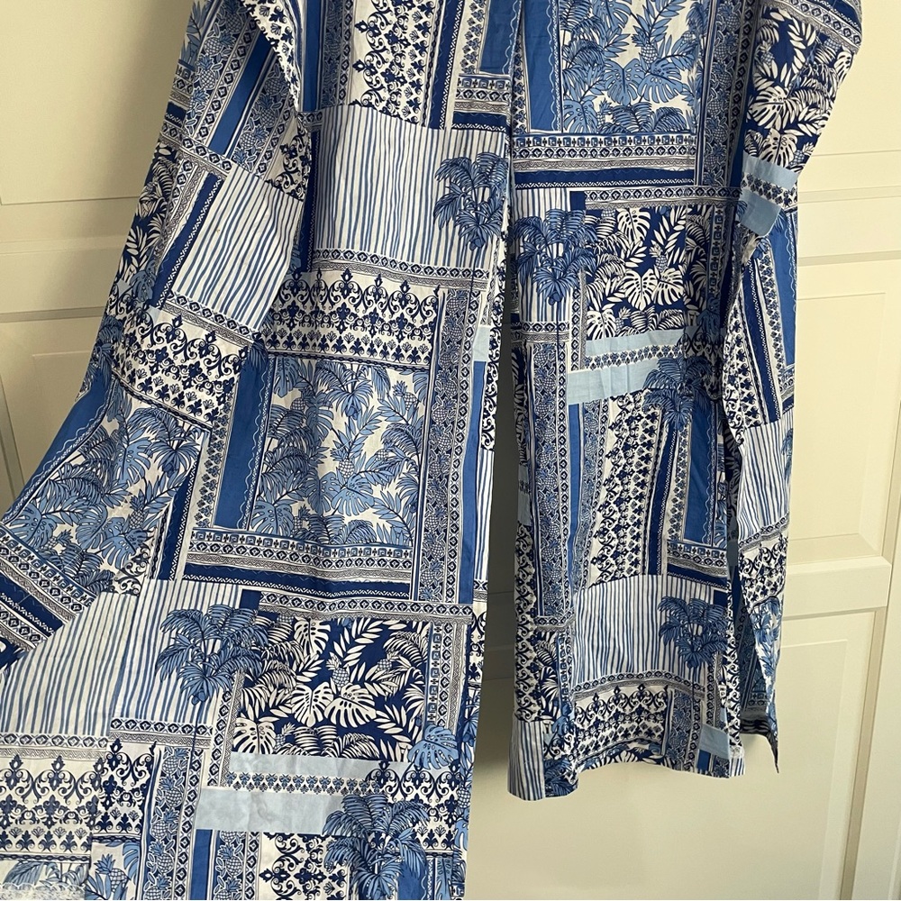 J. Mclaughlin Wide Leg Patchwork Print Palazzo Pa… - image 6